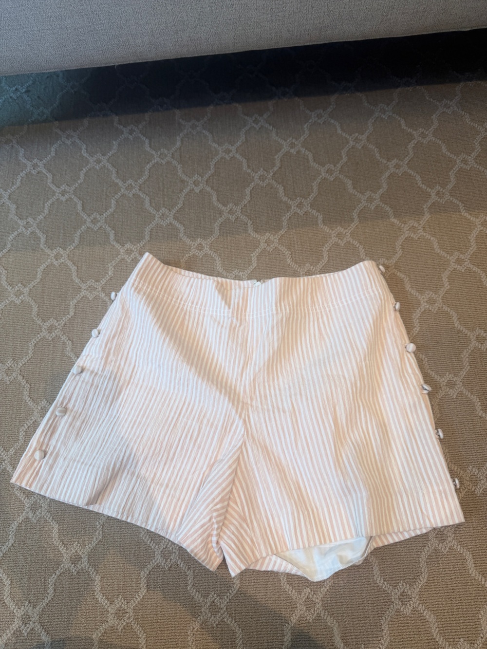Club Monaco Light Pink Striped Women’s Shorts